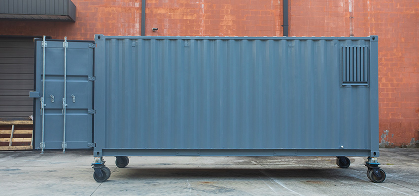 Outside a container SCIF